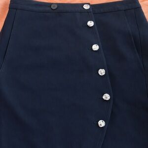 Tibi Black mini Button-Up Skirt